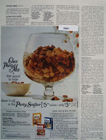Chex Party Mix And Party Snifter Ad 1967