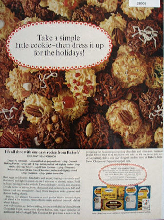 Bakers Coconut Take A Simple Cookie Ad 1965