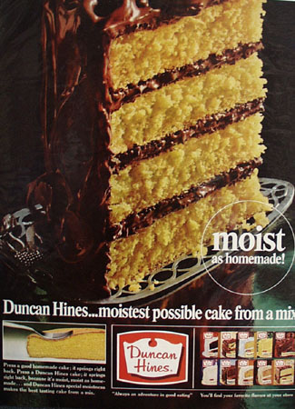 Duncan Hines Moist As Homemade Ad 1965