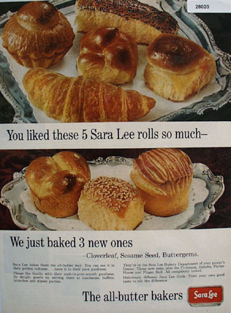 Sara Lee Dinner Rolls The All Butter Bakers Ad 1965