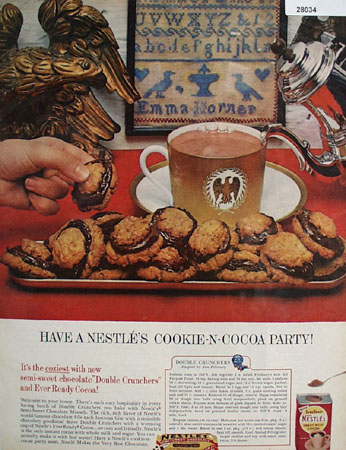 Nestles Cookie and Cocoa Party Ad 1961