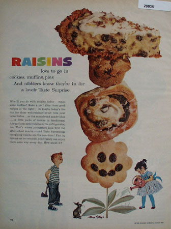Raisins A Lovely Taste Surprise Ad 1961