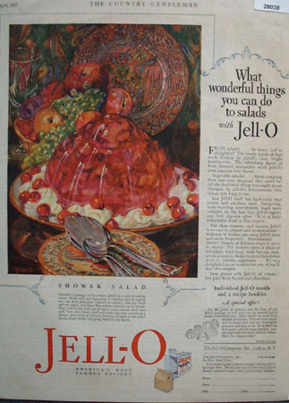 Jell O Wonderful Things Can Do to Salads Ad 1927
