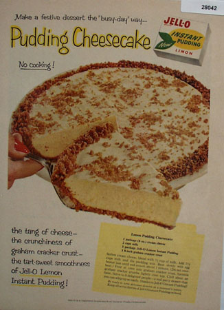 Jell O Pudding Cheesecake Ad 1958