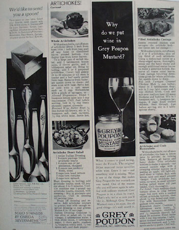 Grey Poupon Wine In Grey Poupon Mustard Ad 1966