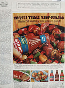 Open Pit BBQ Sauce Texas Beef Kebabs Ad 1965