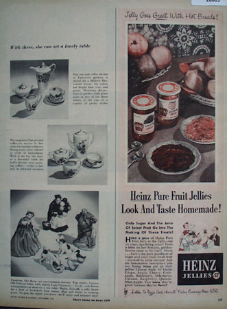 Heinz Jellies Look And Taste Homemade Ad 1951
