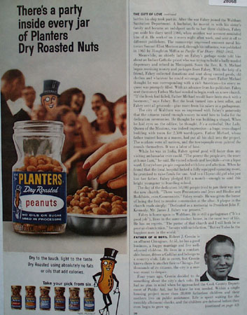 Planters Peanuts Theres A Party In Every Jar Ad 1967