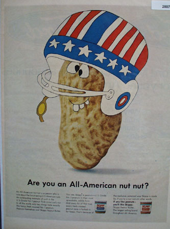 Skippy Peanuts Are You All American Nut Nut Ad 1966