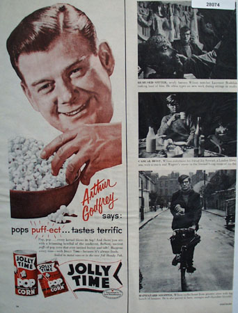 Jolly Time Pop Corn And Arthur Godfrey Ad 1956