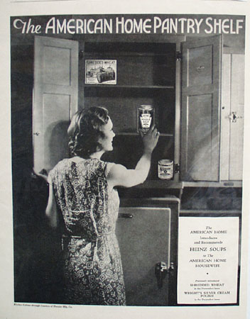 Heinz Soups And American Home Pantry Shelf Ad 1933