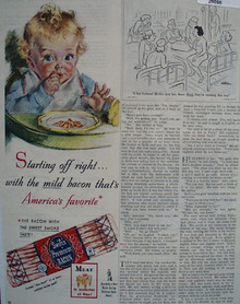 Swifts Premium Bacon Starting Off Right Ad 1944
