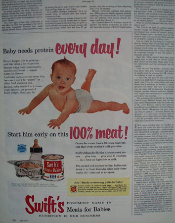 Swifts Meats For Babies Every Day Ad 1954