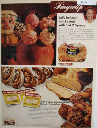 Spam And Fleischmanns Yeast Ad 1968