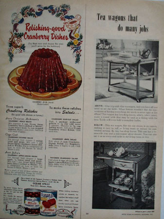 Ocean Spray Cranberry Relishes Ad 1951