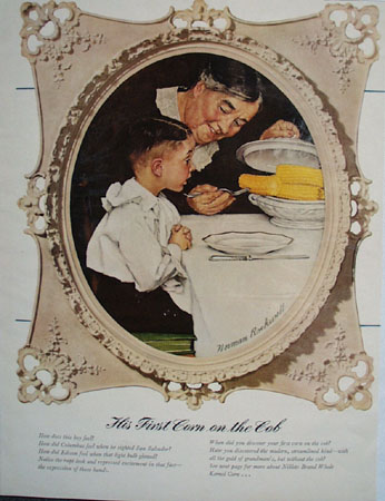 Norman Rockwell First Corn On The Cob Ad 1941