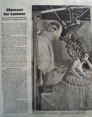 Dorothy Lamour And Glamour Article and Pictures 1945