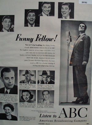 ABC And Bert Parks Ad 1951