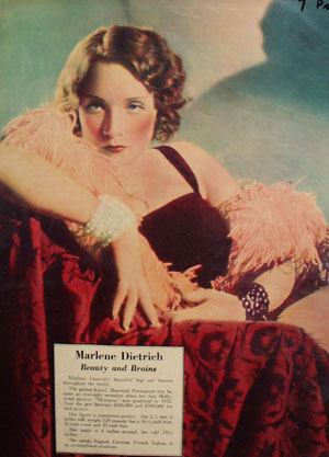 Marlene Dietrich Actress Picture Article 1937