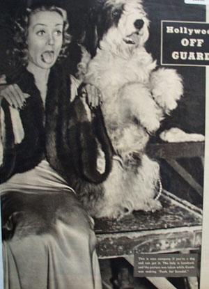 Carole Lombard and Dog 1938