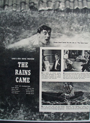 Brenda Joyce Tyrone Power The Rains Came Ad 1939