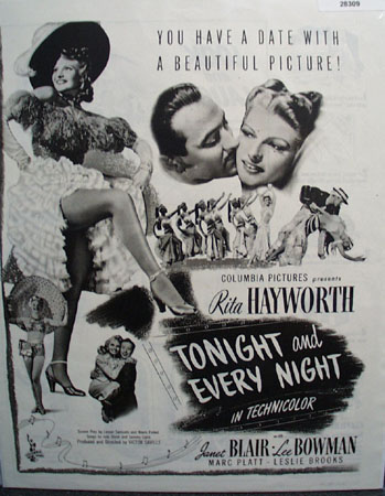Tonight And Every Night Movie Preview Ad 1945