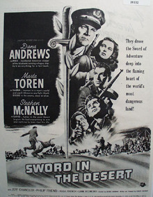 Sword In The Desert Movie Preview Ad 1949