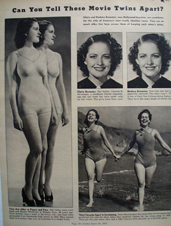 Gloria And Barbara Brewster Movie Twins Picture 1938