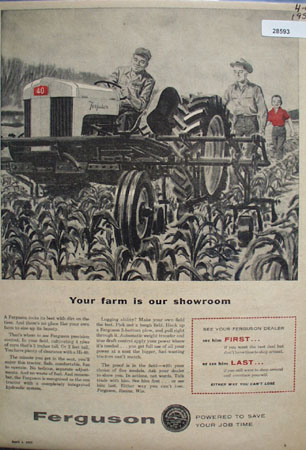 Ferguson Tractor ad April 1, 1957