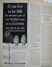 Waltham of Chicago Ad June 17, 1966