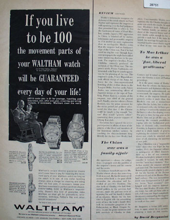 Waltham of Chicago Ad June 17, 1966