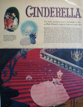Cinderella Movie Preview Ad 1950