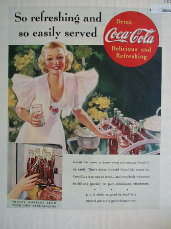 Coca Cola So Easily Served Ad 1937