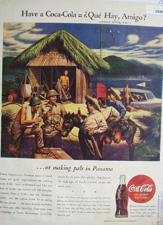 Coca Cola Making Pals in Panama Ad 1944