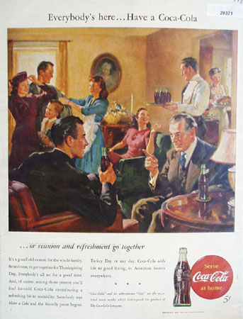 Coca Cola Everybody Is Here Ad 1946
