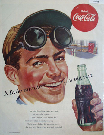 Coca Cola A Little Minute Big Rest Ad 1952