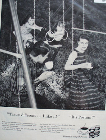Postum Swing set ad 1957