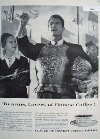 League of honest coffee lovers Ad 1960