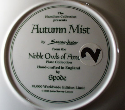 Spode Plate Autumn Mist
