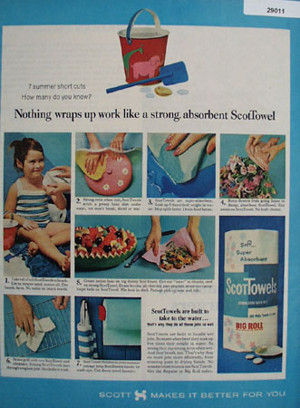 Scott Towel Ad July, 1964