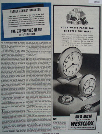 Westclox Ad July 21, 1945