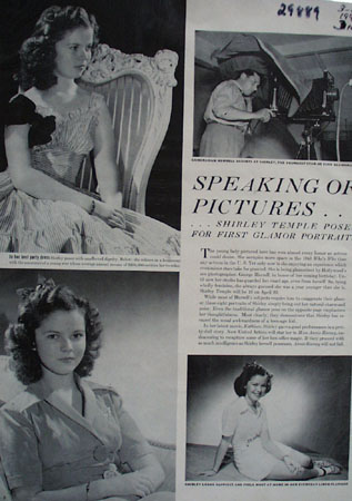 Shirley Temple Poses Glamour Portraits 1942