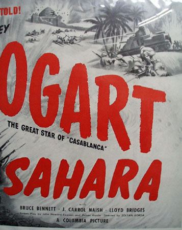 Sahara with Humphrey Bogart Movie Ad 1943