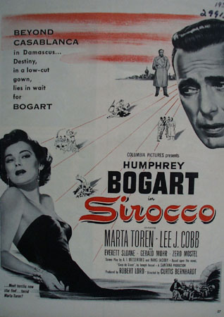 Sirocco With Hunphrey Bogart Movie Ad 1951