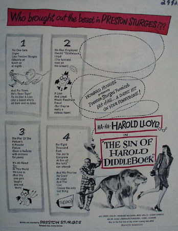 The Sin of Harold Diddlebock Harold Lloyd Movie ad 1947