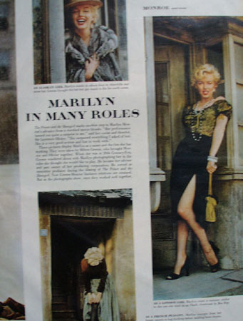 Marilyn Monroe In Many Roles. Article 1957