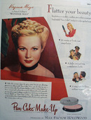 Max Factor and Virginia Mayo Ad 1945