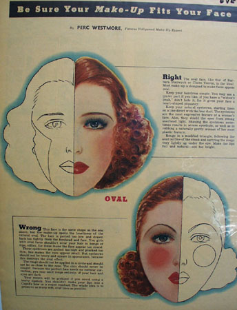 Be Sure Make Up Fits Face Article and Pictures 1938