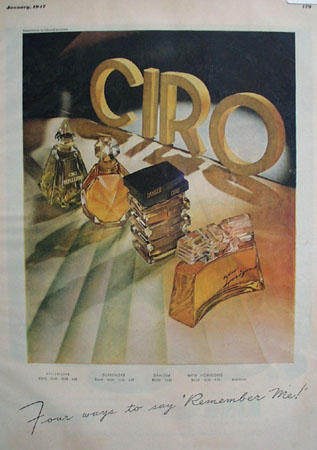 Ciro Perfumes Four Ways Remember Me Ad 1947