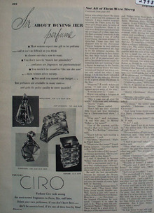 Ciro Perfumes Sir About Buying Her Perfumes Ad 1940s